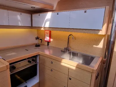 Galley of Lucie, a Dufour 430 sailboat at Vallauris, France
