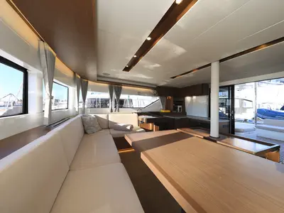 Salon of Ragnar, a Lagoon 50 OW catamaran at Sukošan, Croatia