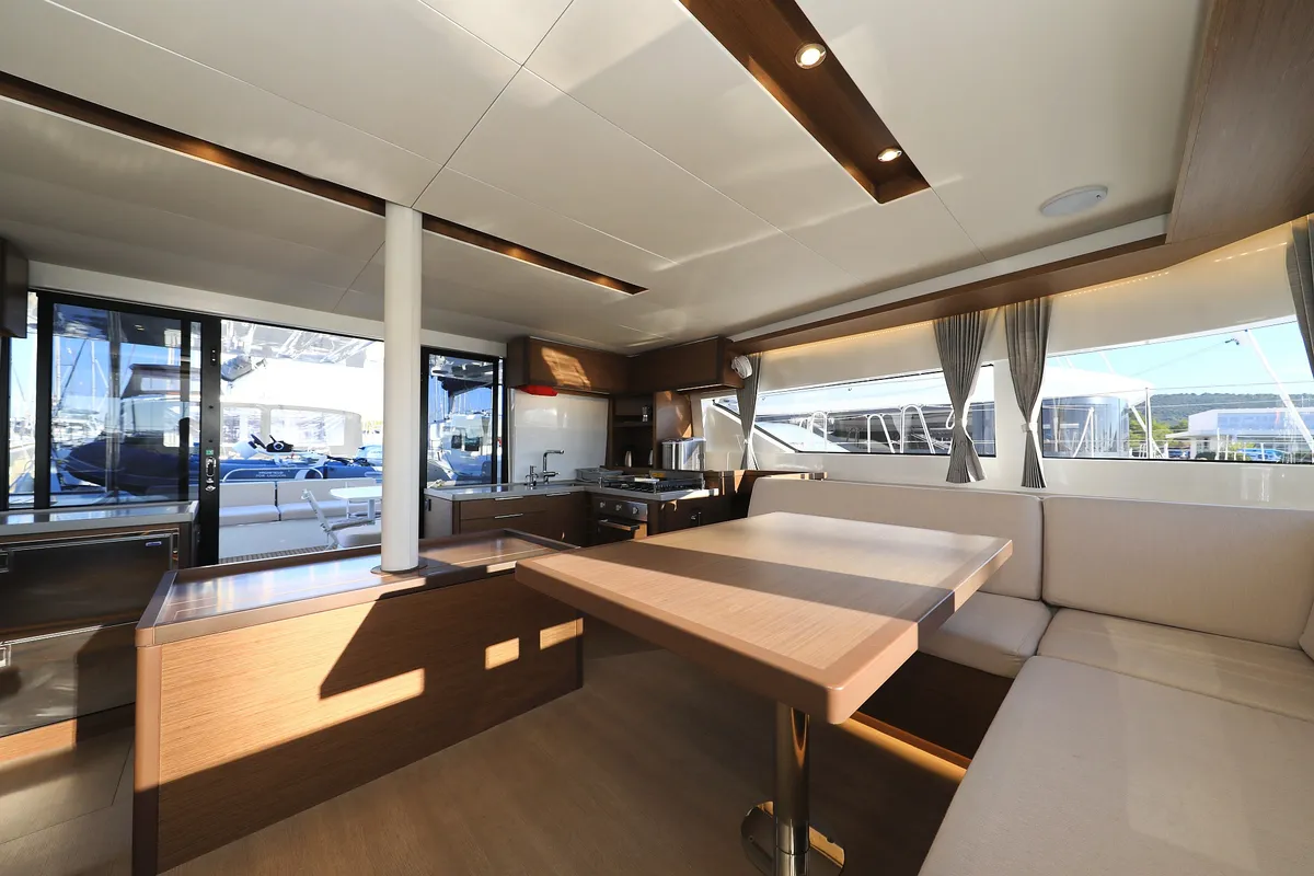 Salon of Ragnar, a Lagoon 50 OW catamaran at Sukošan, Croatia