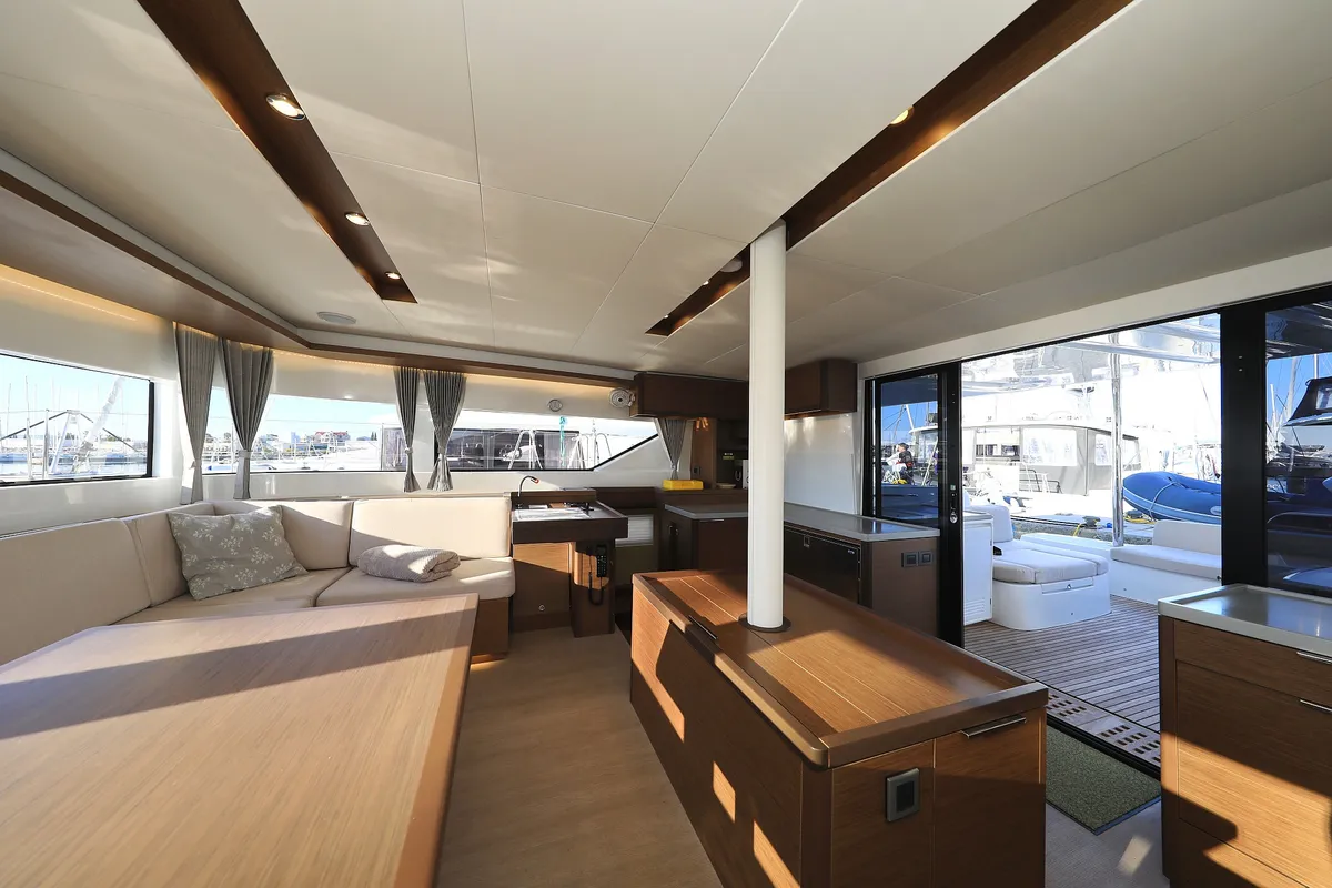 Galley of Ragnar, a Lagoon 50 OW catamaran at Sukošan, Croatia