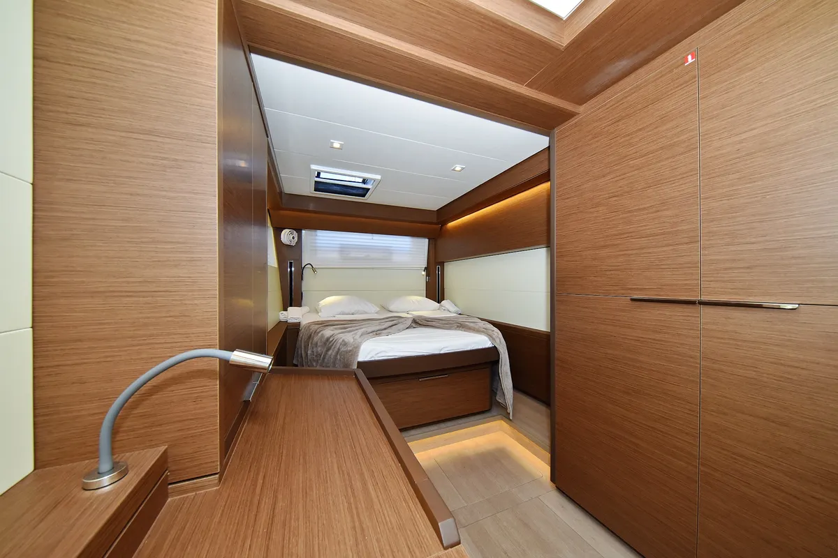 Cabin on Ragnar, a Lagoon 50 OW catamaran at Sukošan, Croatia