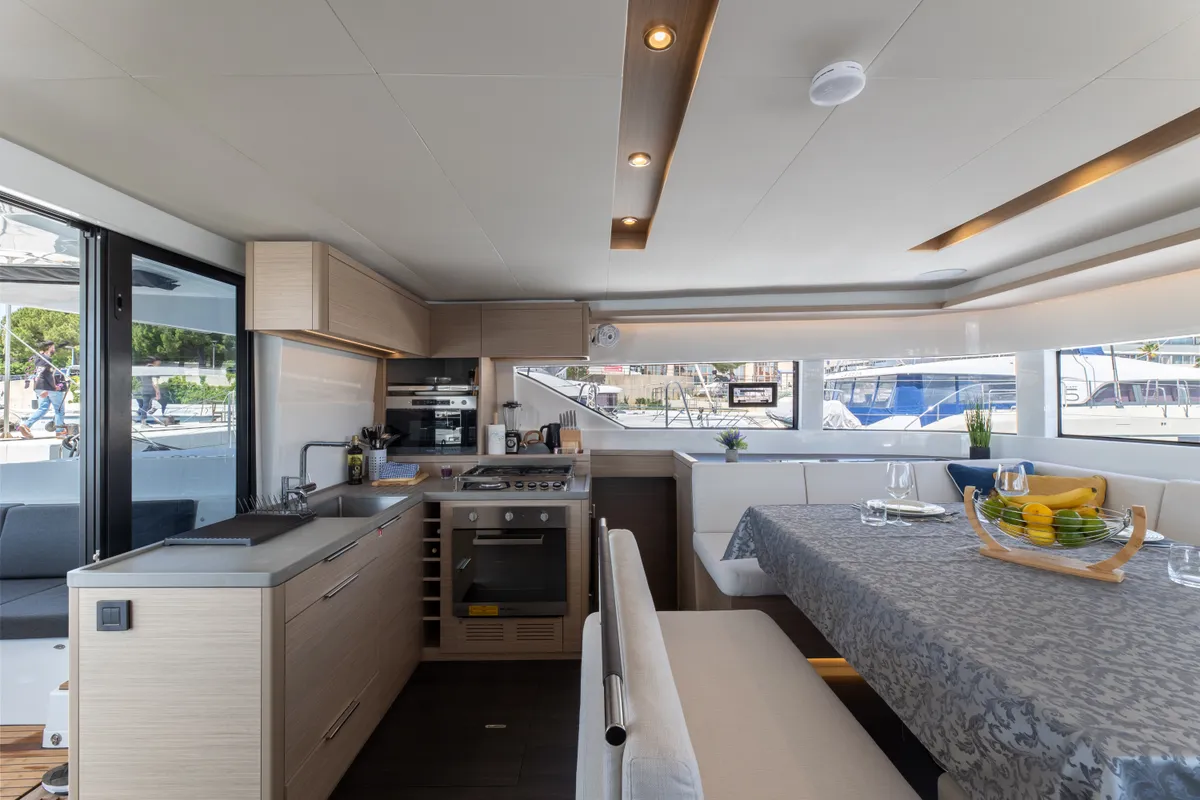 Galley of Negroni, a Lagoon 51 catamaran at Općina Rogoznica, Croatia