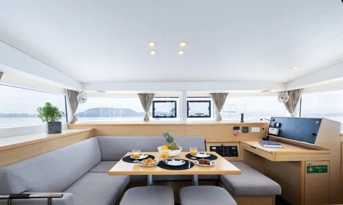 Seaker, a Lagoon 400 S2 catamaran at Athens, Greece