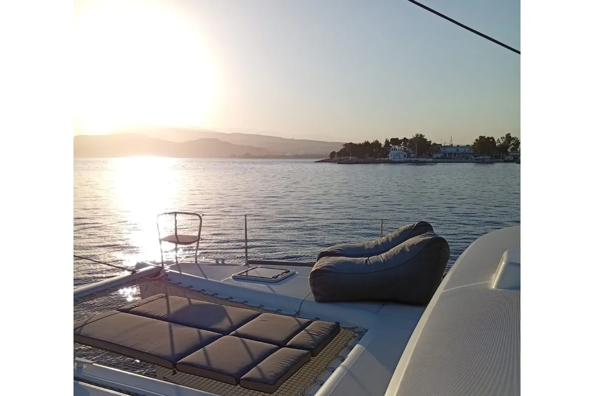 Seaker, a Lagoon 400 S2 catamaran at Athens, Greece