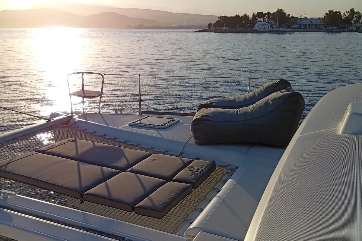 Seaker, a Lagoon 400 S2 catamaran at Athens, Greece