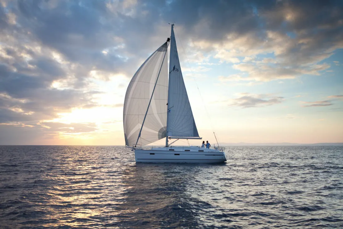 Exterior view of Sea Wolf, a Bavaria Cruiser 36 sailboat at Primošten, Croatia
