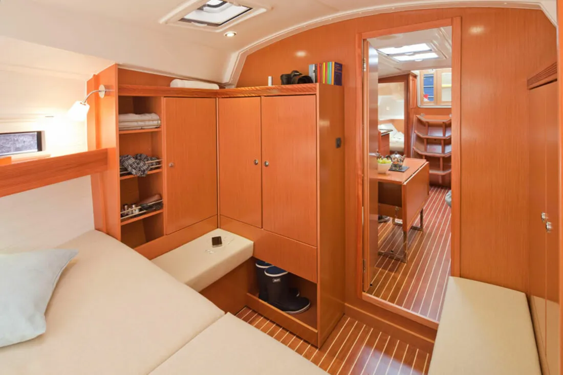 Cabin on Sea Wolf, a Bavaria Cruiser 36 sailboat at Primošten, Croatia