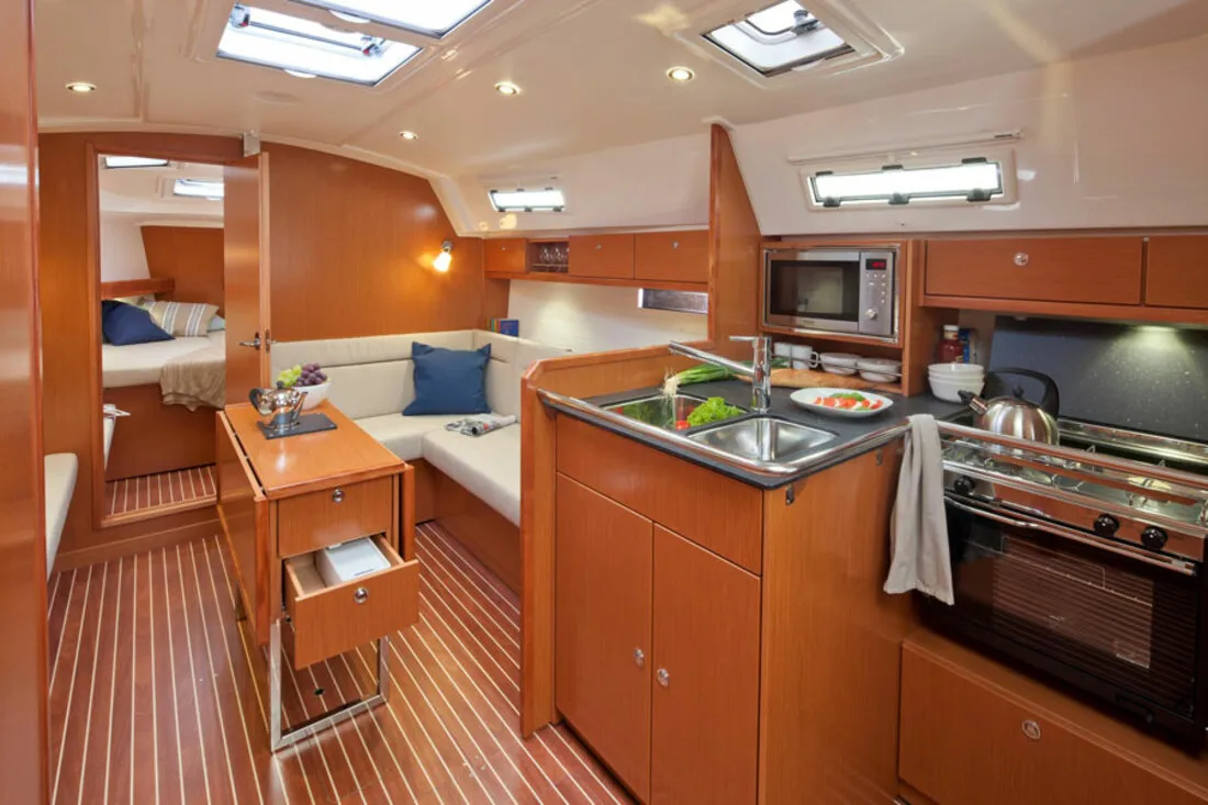 Galley of Sea Wolf, a Bavaria Cruiser 36 sailboat at Primošten, Croatia