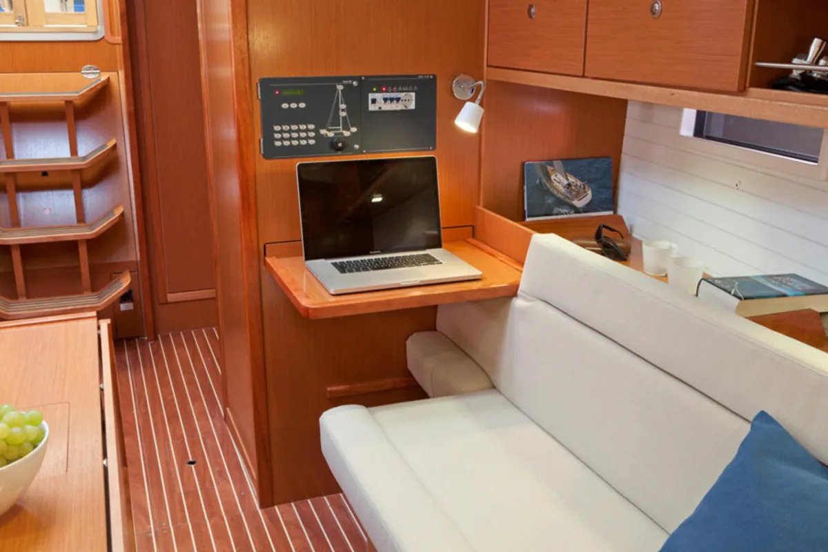 Salon of Sea Wolf, a Bavaria Cruiser 36 sailboat at Primošten, Croatia