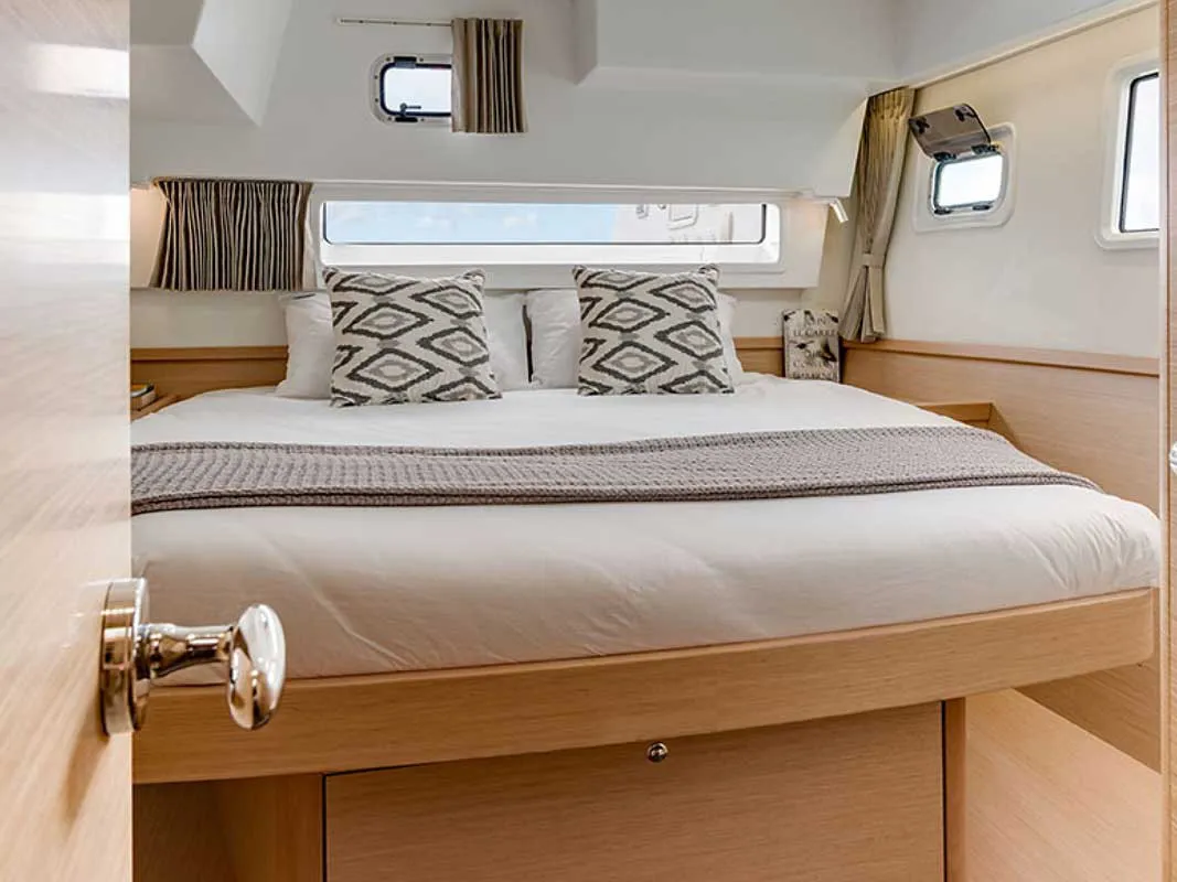 Cabin on Neverland, a Lagoon 42 catamaran at Kos, Greece