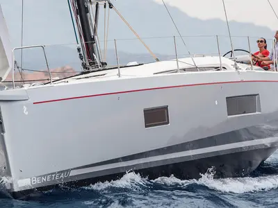 Exterior view of Annezia Star, a Beneteau Oceanis 51.1 sailboat at Athens, Greece