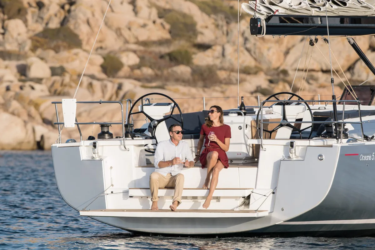 Exterior view of Annezia Star, a Beneteau Oceanis 51.1 sailboat at Athens, Greece