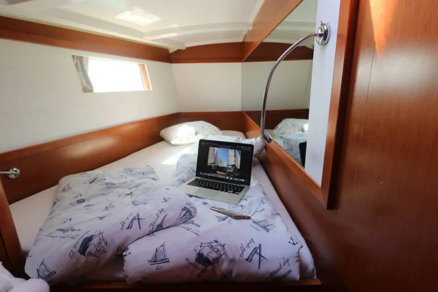 Cabin on Oceanis 48 Classic, a Beneteau Oceanis 48 sailboat at Cannigione, Italy