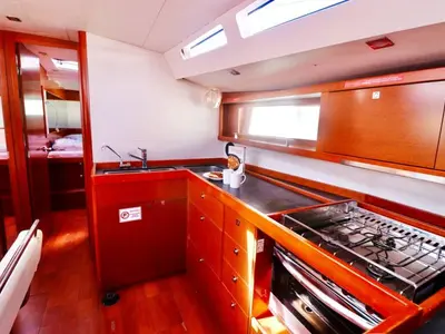 Galley of Oceanis 48 Classic, a Beneteau Oceanis 48 sailboat at Cannigione, Italy