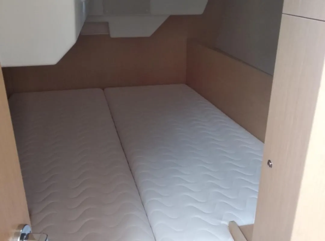 Cabin on Lampo, a Beneteau Oceanis 38.1 sailboat at La Spezia, Italy
