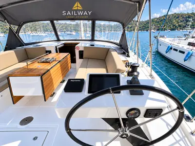 SÜHA BEY, a Dufour 470 sailboat at Marmaris, Turkey