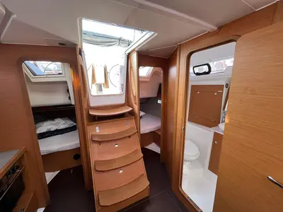 Cabin on Bella I, a Dufour 390 sailboat at Grad Biograd na Moru, Croatia