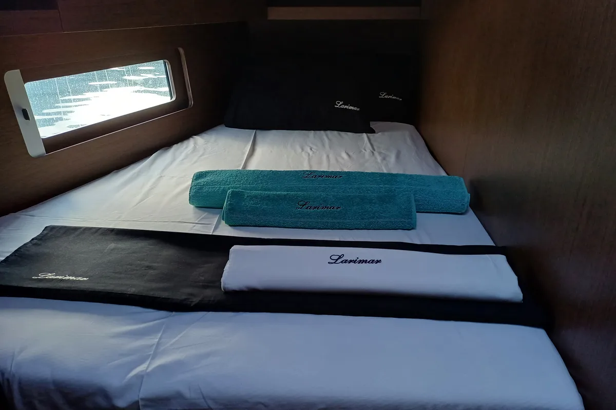 Cabin on Larimar, a Beneteau Oceanis 46.1 sailboat at Municipal Unit of Lefkada, Greece