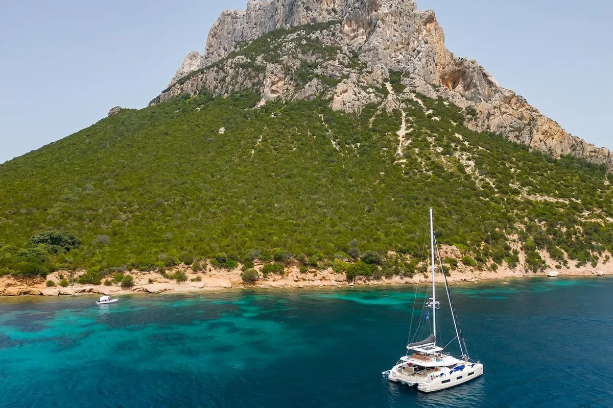Exterior view of Sailuxe - Sami, a Lagoon 55 catamaran at Salerno, Italy