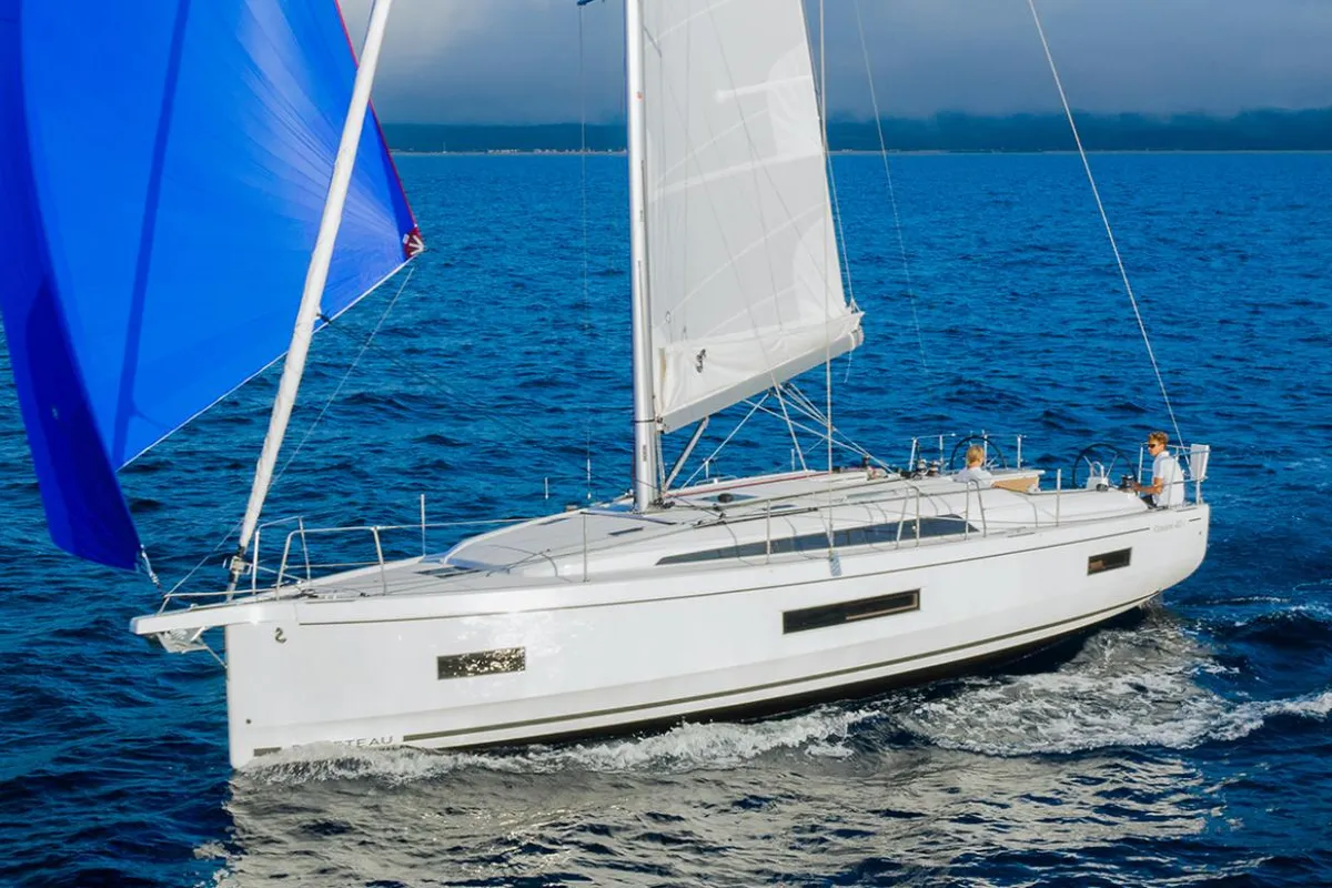 Exterior view of Isla Bonita, a Beneteau Oceanis 40.1 sailboat at Općina Medulin, Croatia