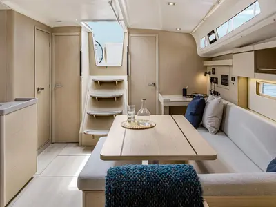 Salon of Isla Bonita, a Beneteau Oceanis 40.1 sailboat at Općina Medulin, Croatia