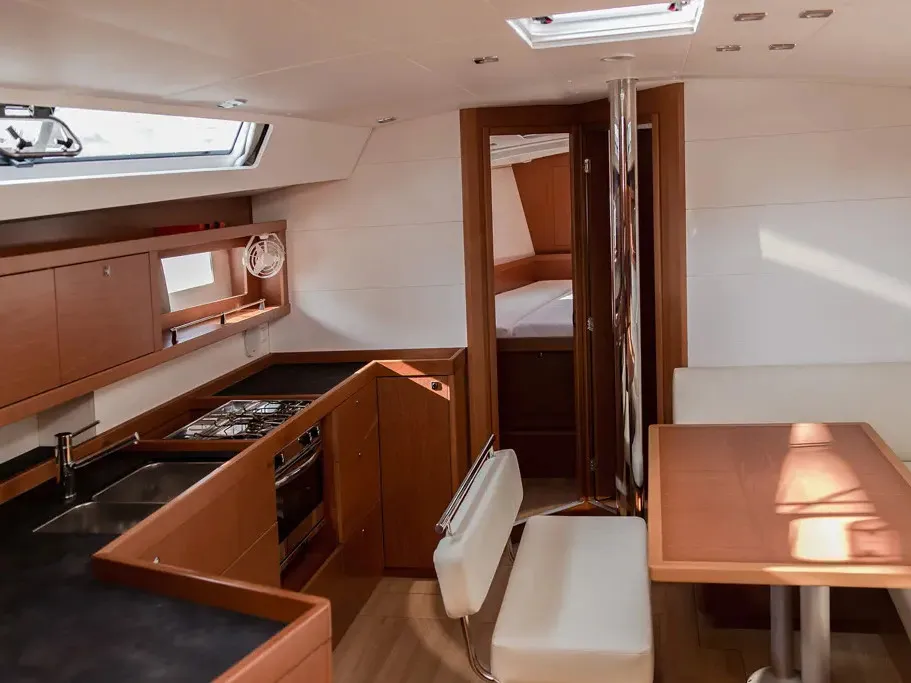 Galley of Beneteau Oceanis 45, a sailboat at Tivat, Montenegro
