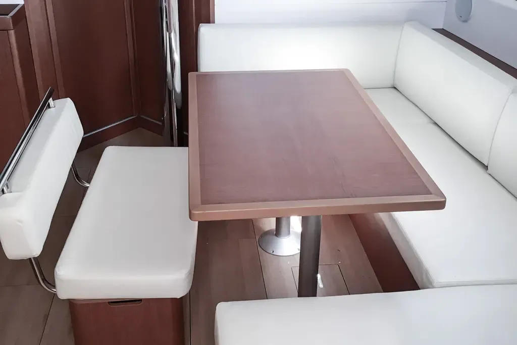 Salon of Beneteau Oceanis 45, a sailboat at Tivat, Montenegro