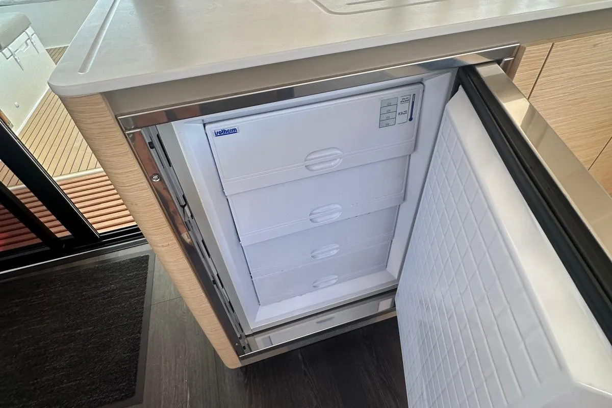 Galley of Protea, a Fountaine Pajot Elba 45 catamaran at Općina Rogoznica, Croatia