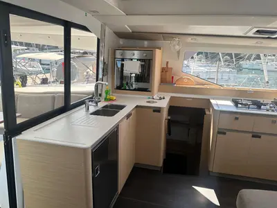 Galley of Protea, a Fountaine Pajot Elba 45 catamaran at Općina Rogoznica, Croatia