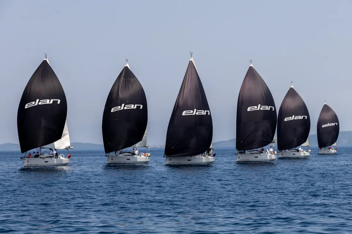 Exterior view of Milan, a Elan E4 sailboat at Betina, Croatia