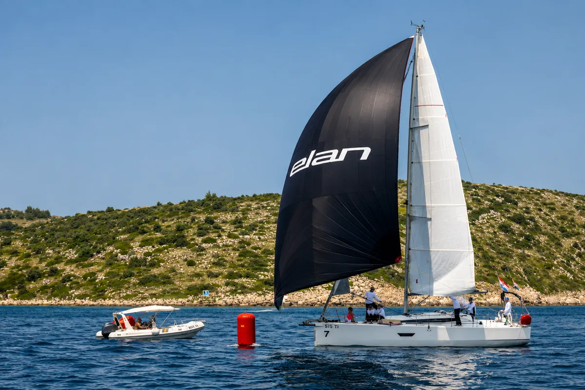 Milan, a Elan E4 sailboat at Betina, Croatia