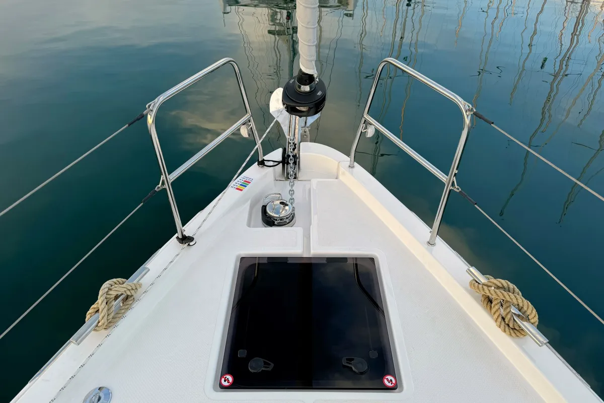 Freja, a Bavaria C46 sailboat at Pula, Croatia