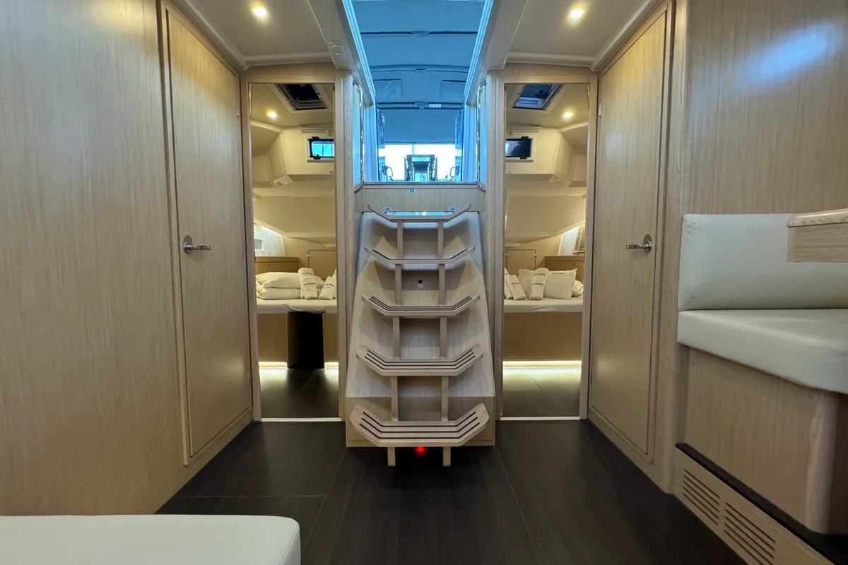 Cabin on Freja, a Bavaria C46 sailboat at Pula, Croatia