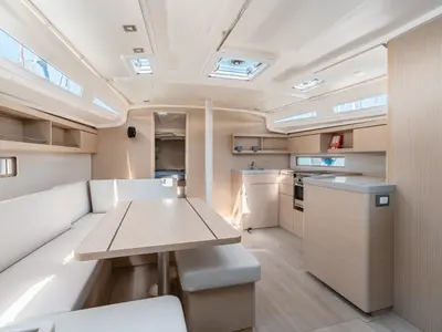 Salon of Eleftheria, a Beneteau Oceanis 40.1 sailboat at Municipal Unit of Rhodes, Greece