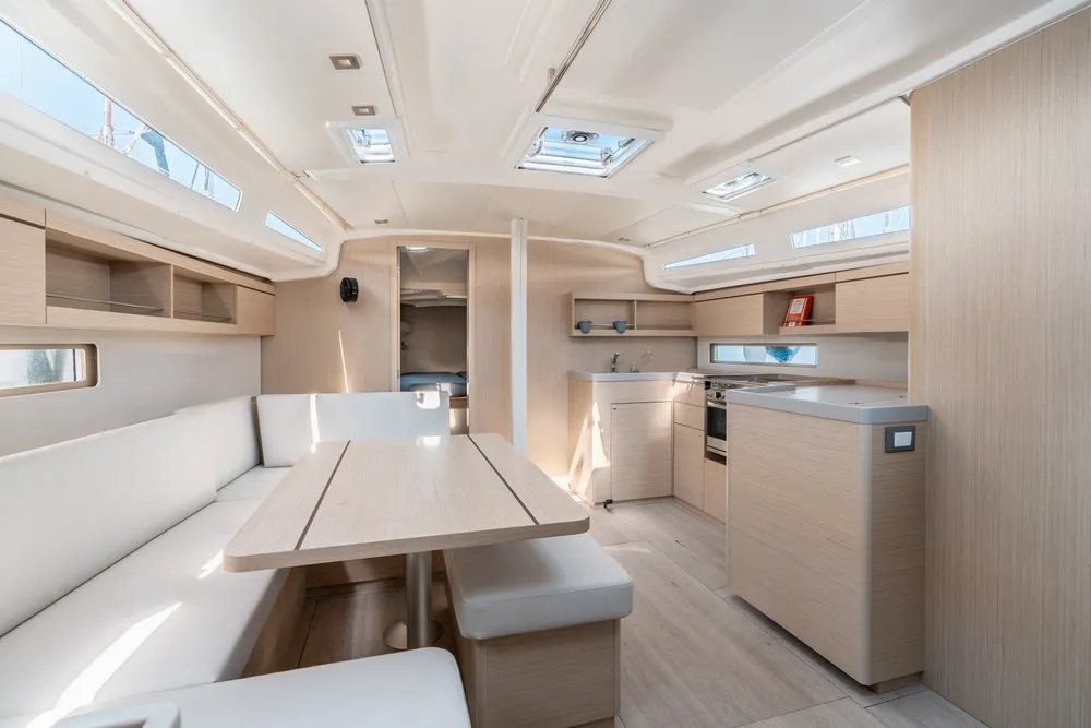 Salon of Eleftheria, a Beneteau Oceanis 40.1 sailboat at Municipal Unit of Rhodes, Greece