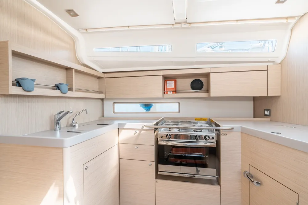Galley of Eleftheria, a Beneteau Oceanis 40.1 sailboat at Municipal Unit of Rhodes, Greece