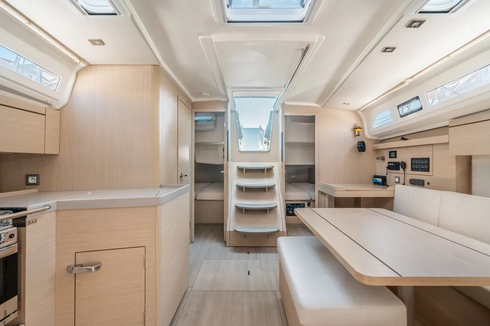 Salon of Eleftheria, a Beneteau Oceanis 40.1 sailboat at Municipal Unit of Rhodes, Greece