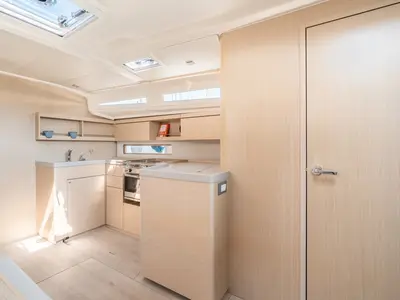 Galley of Eleftheria, a Beneteau Oceanis 40.1 sailboat at Municipal Unit of Rhodes, Greece