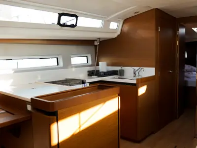 Galley of Uri, a Jeanneau Sun Odyssey 440 sailboat at Pirovac, Croatia