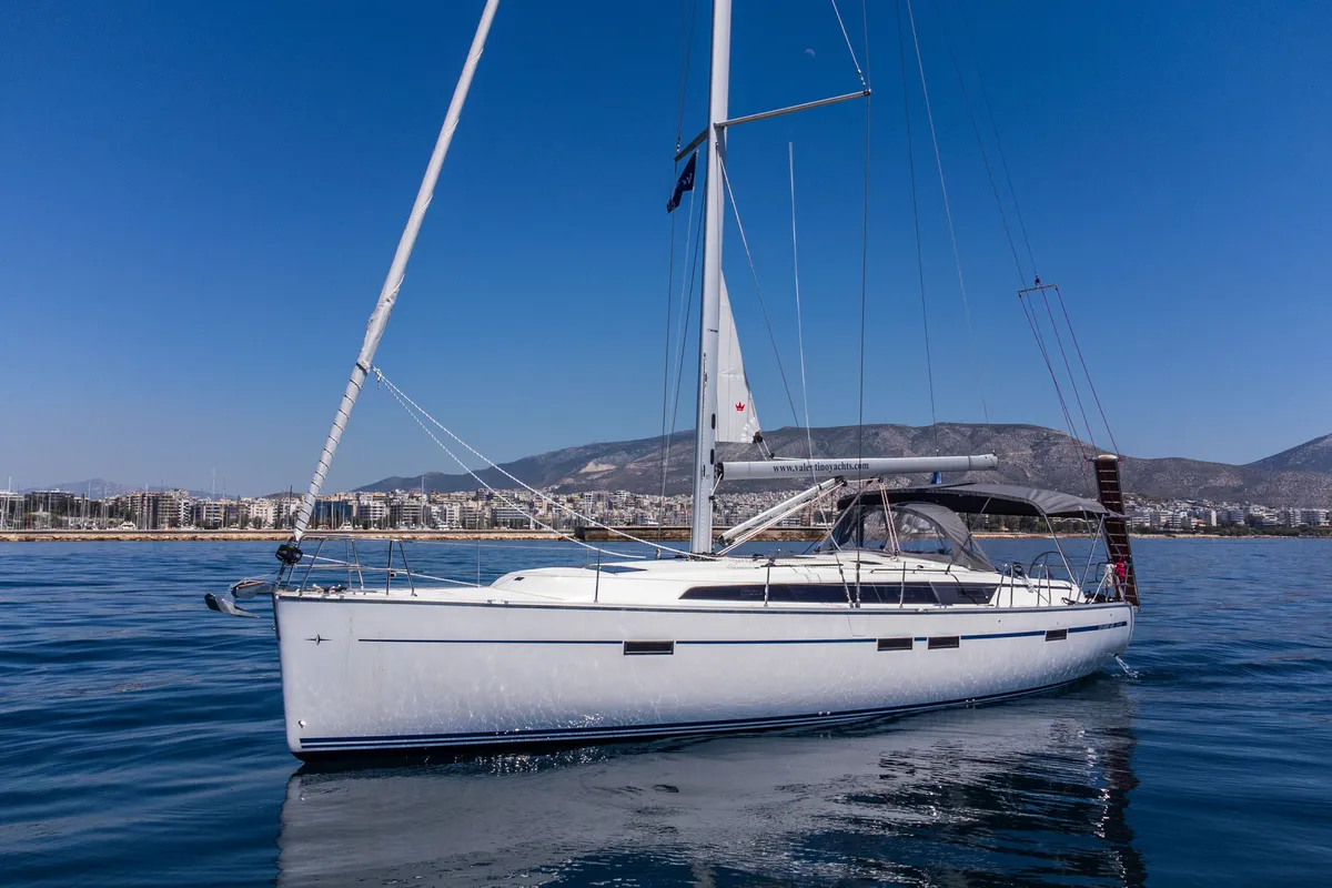 Exterior view of EROS, a Bavaria Cruiser 46 sailboat at Athens, Greece