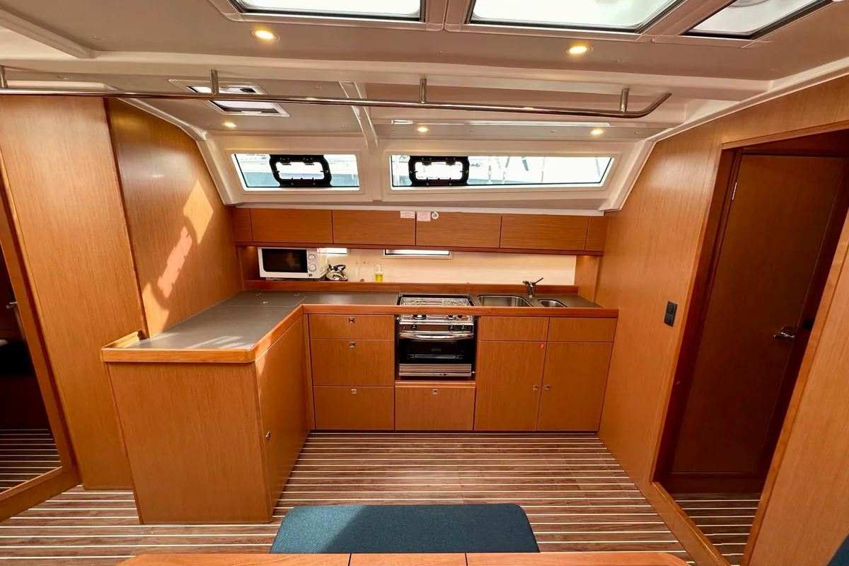 Galley of Nala, a Bavaria Cruiser 46 sailboat at Sukošan, Croatia