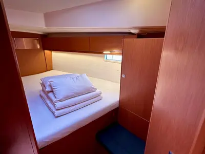 Cabin on Nala, a Bavaria Cruiser 46 sailboat at Sukošan, Croatia