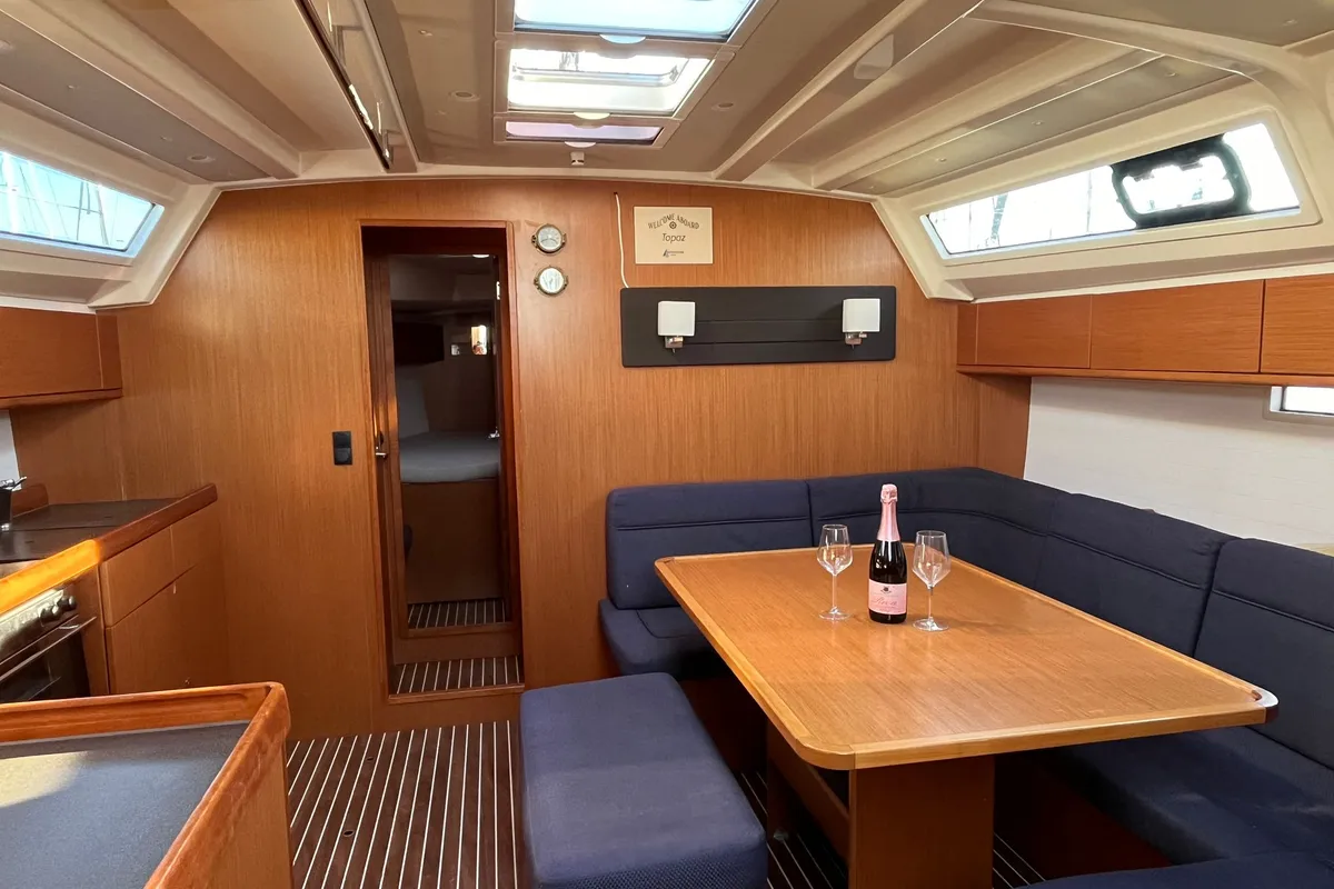 Cabin on Nala, a Bavaria Cruiser 46 sailboat at Sukošan, Croatia