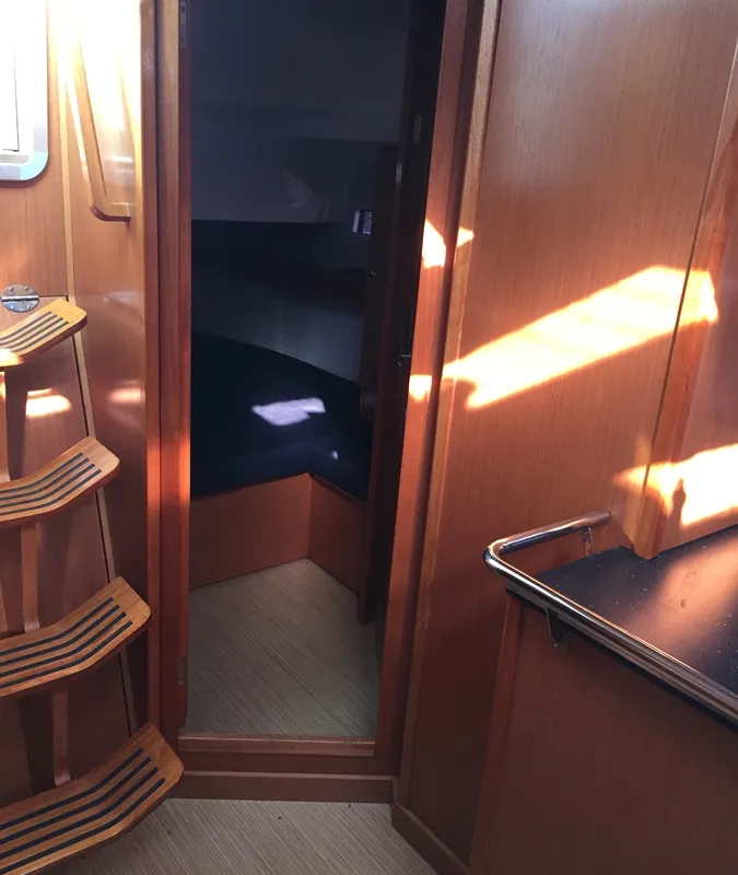 Salon of Estrella, a Bavaria Cruiser 45 sailboat at Punat, Croatia