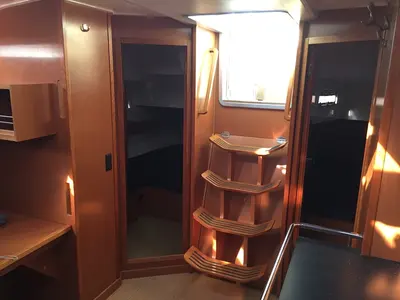 Salon of Estrella, a Bavaria Cruiser 45 sailboat at Punat, Croatia