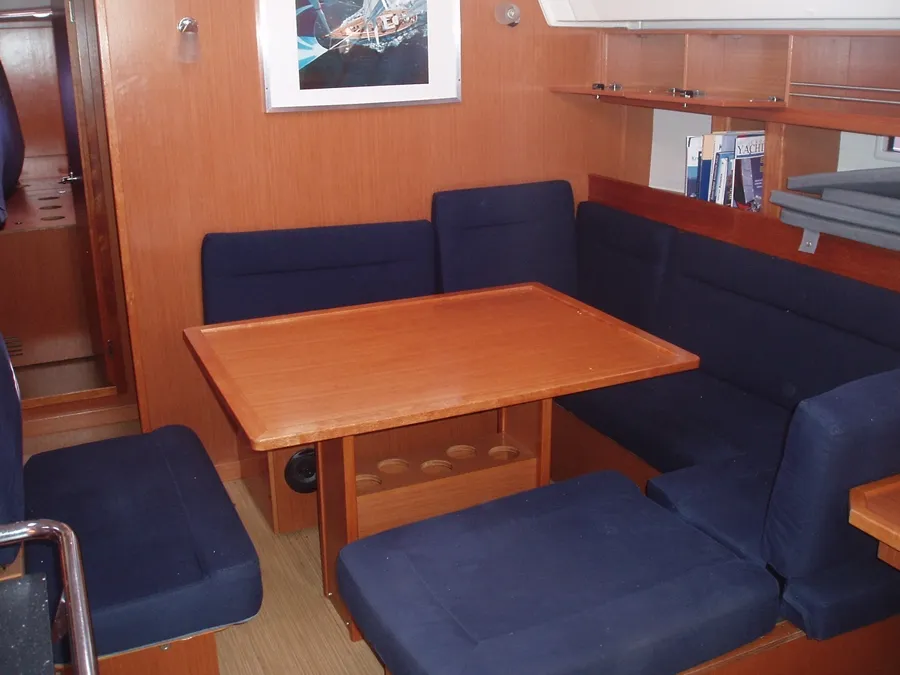 Salon of Estrella, a Bavaria Cruiser 45 sailboat at Punat, Croatia