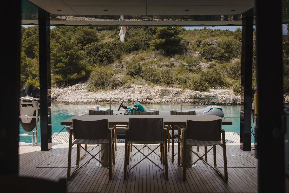 Midori, a Sunreef 70 catamaran at Grad Kaštela, Croatia