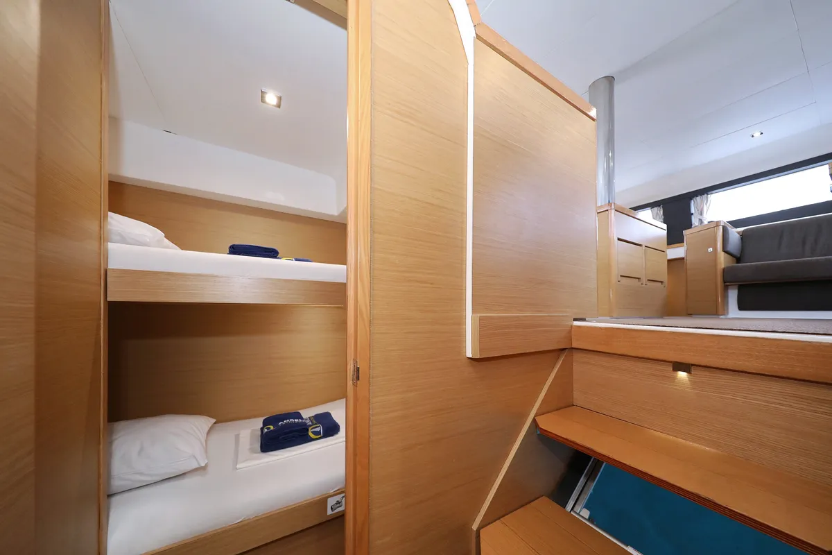 Cabin on Believe, a Dufour 48 Catamaran catamaran at Vodice, Croatia