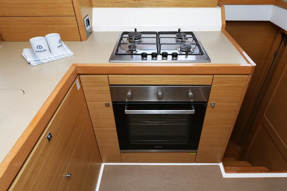 Galley of Believe, a Dufour 48 Catamaran catamaran at Vodice, Croatia