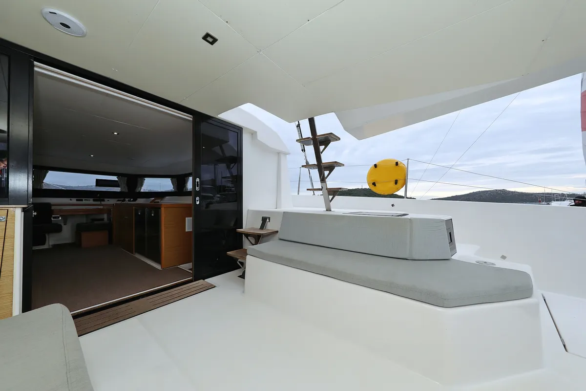 Deck of Believe, a Dufour 48 Catamaran catamaran at Vodice, Croatia
